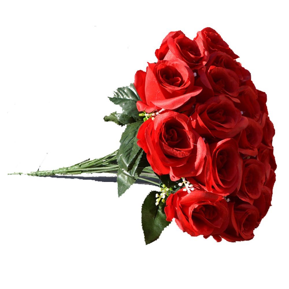 24PCS Continental Advanced handmade red Rose Wedding Bridal toss bouquet maid of honor Bridesmaid throwing Bouquets Artificial Flower