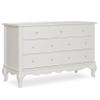Evolur Aurora 7-Drawer Nursery Dresser  Ivory Lace | Assembled Double Dresser with Crystal Knobs, Queen Anne Legs, Large Storage for Baby Essentials view 1
