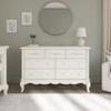 Evolur Aurora 7-Drawer Nursery Dresser  Ivory Lace | Assembled Double Dresser with Crystal Knobs, Queen Anne Legs, Large Storage for Baby Essentials view 2