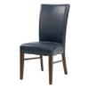 New Pacific Direct Milton Bonded Leather Chair,Brown Legs,Vintage Blue,Set of 2 view 1