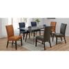 New Pacific Direct Milton Bonded Leather Chair,Brown Legs,Vintage Blue,Set of 2 view 2