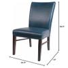 New Pacific Direct Milton Bonded Leather Chair,Brown Legs,Vintage Blue,Set of 2 view 3