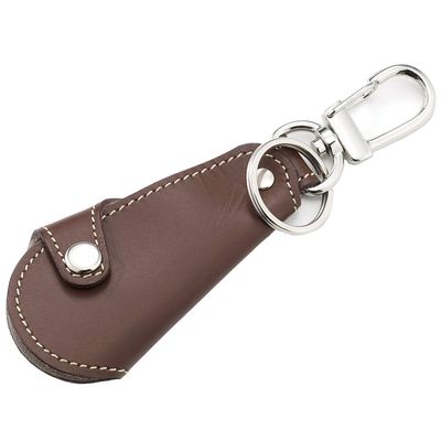 Takakuwa Metal 404353 Genuine Leather Shoe Horn, Brown, Short