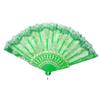TRENDBOX Elegant Vintage Retro Flower Rose Lace Handheld Chinese Folding Fan For Dancing Ball Parties Ladies - Grass Green view 1