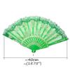 TRENDBOX Elegant Vintage Retro Flower Rose Lace Handheld Chinese Folding Fan For Dancing Ball Parties Ladies - Grass Green view 3