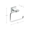 Franklin Brass Maxted (1-Pack) Toilet Paper Holder Chrome Tissue Roll Holder for Bathroom Organization and Storage Euro/Single Post/Hook Toilet Tissue Holder Wall Bathroom Accessories MAX50-PC view 3