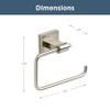Franklin Brass Maxted (1-Pack) Toilet Paper Holder Satin Nickel Tissue Roll Holder for Bathroom Organization and Storage Euro/Single Post/Hook Toilet Tissue Holder Wall Bathroom Accessories MAX50-SN view 4