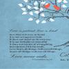 MuralMax Personalized Anniversary Family Tree Artwork - Love is Patient Love Is Kind Bible Verse - Unique Wedding & Housewarming Canvas Wall Decor Gifts - Color Blue # 1 - Size - 8x10 view 2