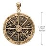 Dryad Design Wheel of the Year Pendant - Bronze Pagan Jewelry Wiccan Gift for Men or Women - 1.75 " view 3