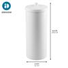 iDesign Freestanding Bathroom Toilet Paper Storage Holder with Lid for 3 Extra Rolls, White view 4
