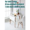 2xhome - Clear - Set of 4 Chairs - 4 Qty Victoria Side Chair Dining Room Chairs + 1 Qty Modern Style 100% Real Oak Wood Legs White Wood Table Hardwood Dining Table view 4