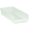 BOX USA BBINPS123CL Plastic Shelf Bins, 23 5/8" x 8 3/8" x 4", Clear (Pack of 6) view 1