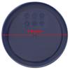 Pyrex 7201-PC 4-Cup Dark Blue Round Food Storage Replacement Lid (3-pack) - Made in the USA view 2