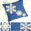 DMC Festive Snowflake Cushion Crochet Pattern, Card, Multicoloured, 30x21x0.5 cm view 1