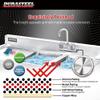 DuraSteel Commercial Hand Sink Faucet - Wall Mount Sink Faucet 4 Inch Center for Kitchen Small Sinks - 3-1/2 Gooseneck Spout Knob Handle - 2 Hole Wet Bar Faucets Laundry Tub Restaurant Utility Room view 3