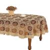 Simhomsen Vintage Burgundy Lace Tablecloth Embroidered Oval 60  120 Inch view 1