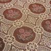 Simhomsen Vintage Burgundy Lace Tablecloth Embroidered Oval 60  120 Inch view 2