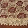 Simhomsen Vintage Burgundy Lace Tablecloth Embroidered Oval 60  120 Inch view 3