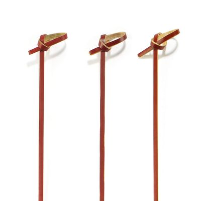 BambooMN 3.14" Bamboo Tea Knot Skewer Picks for Cocktails and Hors' D'oeuvres Party Supplies, 100 Pieces