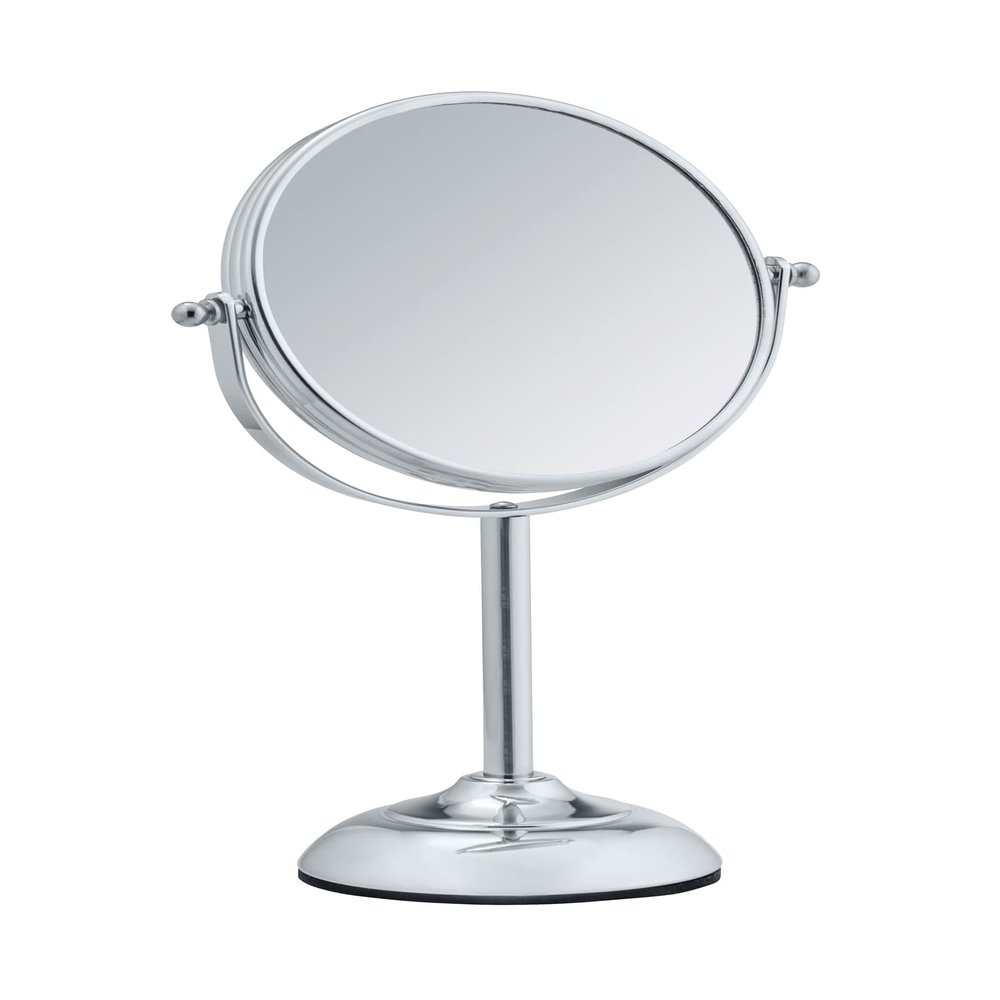 WENKO 22017100 Cosmetic Mirror Globo, Magnifying Effect: 1000%, Steel, 7.3 x 11.6 x 4.3 inch