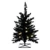 Vickerman 3' Black Fir Artificial Christmas Tree, Warm White Dura-lit LED Lights, Seasonal Indoor Home Decor view 1