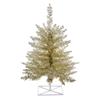 Vickerman 3' Champagne Fir Artificial Christmas Tree, Unlit - Faux Champagne Christmas Tree - Seasonal Indoor Home Decor view 1