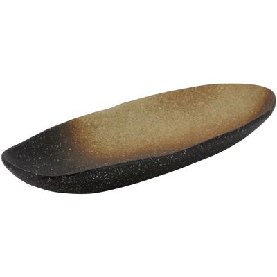10 Strawberry Street Nagoya 13" x 5.5" Coupe Oval Platter, Set of 2, Brown/Tan