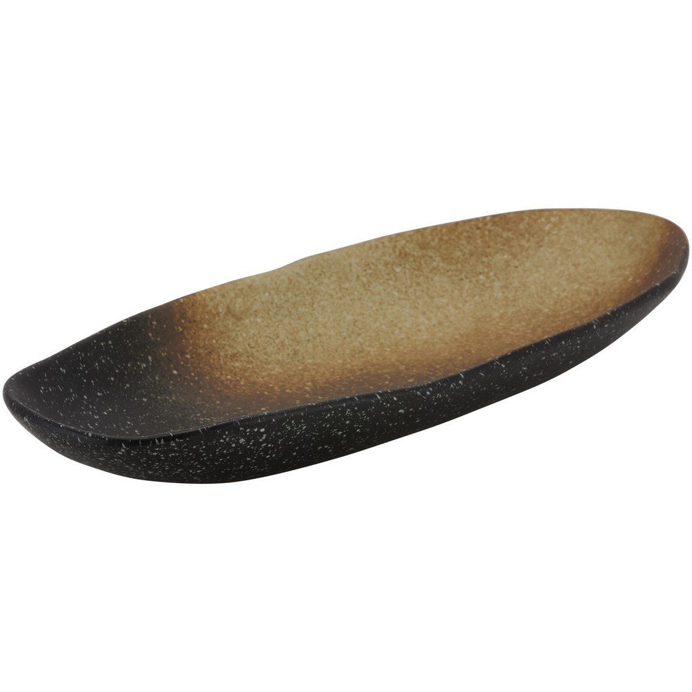 10 Strawberry Street Nagoya 13" x 5.5" Coupe Oval Platter, Set of 2, Brown/Tan