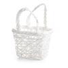 Factory Direct Craft Set of 2 White Twist Baskets with Braided Handles for Gifts, Easter Baskets, Party Favors | Size: 6" L x 4-1/4" W x 5" H view 1
