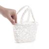 Factory Direct Craft Set of 2 White Twist Baskets with Braided Handles for Gifts, Easter Baskets, Party Favors | Size: 6" L x 4-1/4" W x 5" H view 2