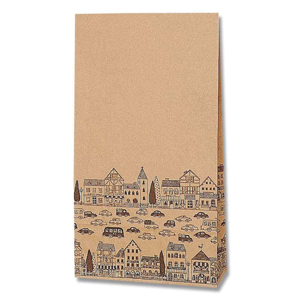 Shimojima Heiko 002500600 Paper Bags, Gusset, Fancy Bag, 4 Years Old, Newtown, 8.3 x 3.1 x 15.2 inches (21 x 8 x 38.5 cm), 100 Sheets