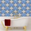 Authentic Tile Stickers by Mi Alma 24 PC Set Spanish Design Wall Tile Decal Perfect for Kitchen Backsplash or Bathroom Tiles Vinyl Art Easy to Install Peel and Stick (4x4 Inch, Classic Blue H120) view 3