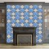 Authentic Tile Stickers by Mi Alma 24 PC Set Spanish Design Wall Tile Decal Perfect for Kitchen Backsplash or Bathroom Tiles Vinyl Art Easy to Install Peel and Stick (4x4 Inch, Classic Blue H120) view 4