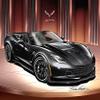 2014 - 2015 CORVETTE Z06 CONVERTIBLE - BLACK- ART PRINT POSTER BY ARTIST DANNY WHITFIELD - SIZE 20 X 30 view 1