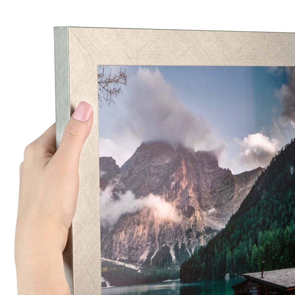 ArtToFrames 11x27 inch Classic Silver Picture Frame, 2WOM0066-76808-YSLV-11x27