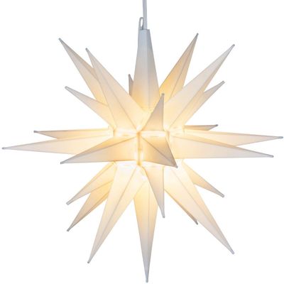 Kringle Traditions LED Moravian Star Light, Star Outdoor Decoration - 14", White