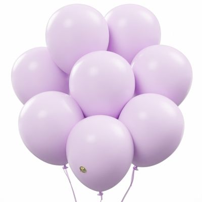 AFTERLOON Biodegradable Balloons 24 pcs Pale Lavender 12 Inch, Matte Color Thickened Extra Strong Latex Helium Float, Multicolor Colorful Bulk Color ballon baloon Globos Para Decoration De Fiestas