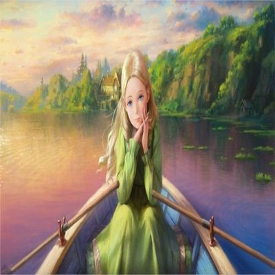 Prague Courtney 24X43 Inch Blue Eyes Boats Original Characters Dresses When Marnie Was There