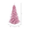 Vickerman 3' Pink Fir Artificial Christmas Tree, Unlit - Faux Fir Christmas Tree - Seasonal Indoor Home Decor - Featuring 234 PVC Tips - Tree Stand Included view 3