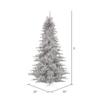 Vickerman 3' x 25" Silver Fir Artificial Christmas Tree with 234 PVC Tips, Unlit Design, Rich Colored Pull Down Branches, Includes Plastic Tree Stand view 3