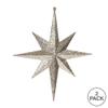 Vickerman 12" Rose Gold Iridescent Glitter Bethlehem Star Christmas Ornament, 2 per Box view 3