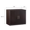 Safco MSCLDC Medina 2-Door Storage Cabinet, 36"W, Mocha Laminate view 2