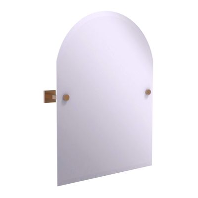 Allied Brass Montero Collection Contemporary Frameless Arched Top Tilt Beveled Edge Wall Mirror, Brushed Bronze
