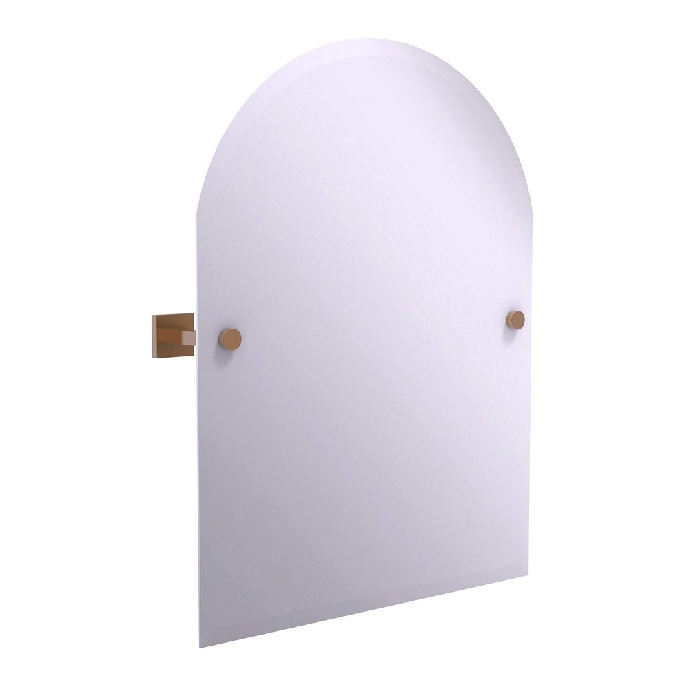 Allied Brass Montero Collection Contemporary Frameless Arched Top Tilt Beveled Edge Wall Mirror, Brushed Bronze