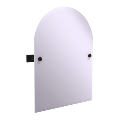 Allied Brass Montero Collection Contemporary Frameless Arched Top Tilt Beveled Edge Wall Mirror, Oil Rubbed Bronze