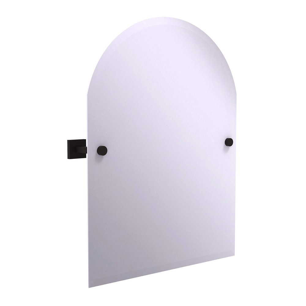 Allied Brass Montero Collection Contemporary Frameless Arched Top Tilt Beveled Edge Wall Mirror, Oil Rubbed Bronze