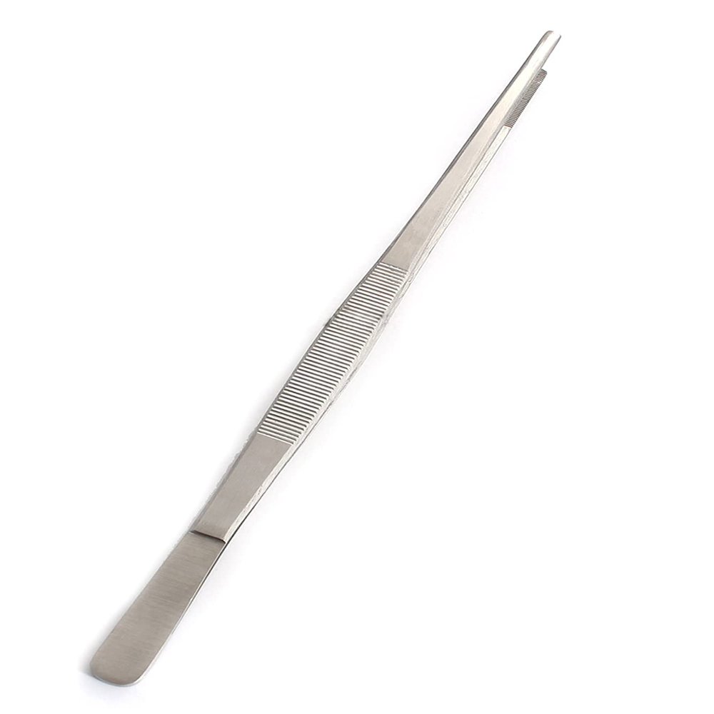 OdontoMed2011 (Huge Tweezer) Thumb Dressing Forceps 24" Long Tweezer, Silver, Serrated