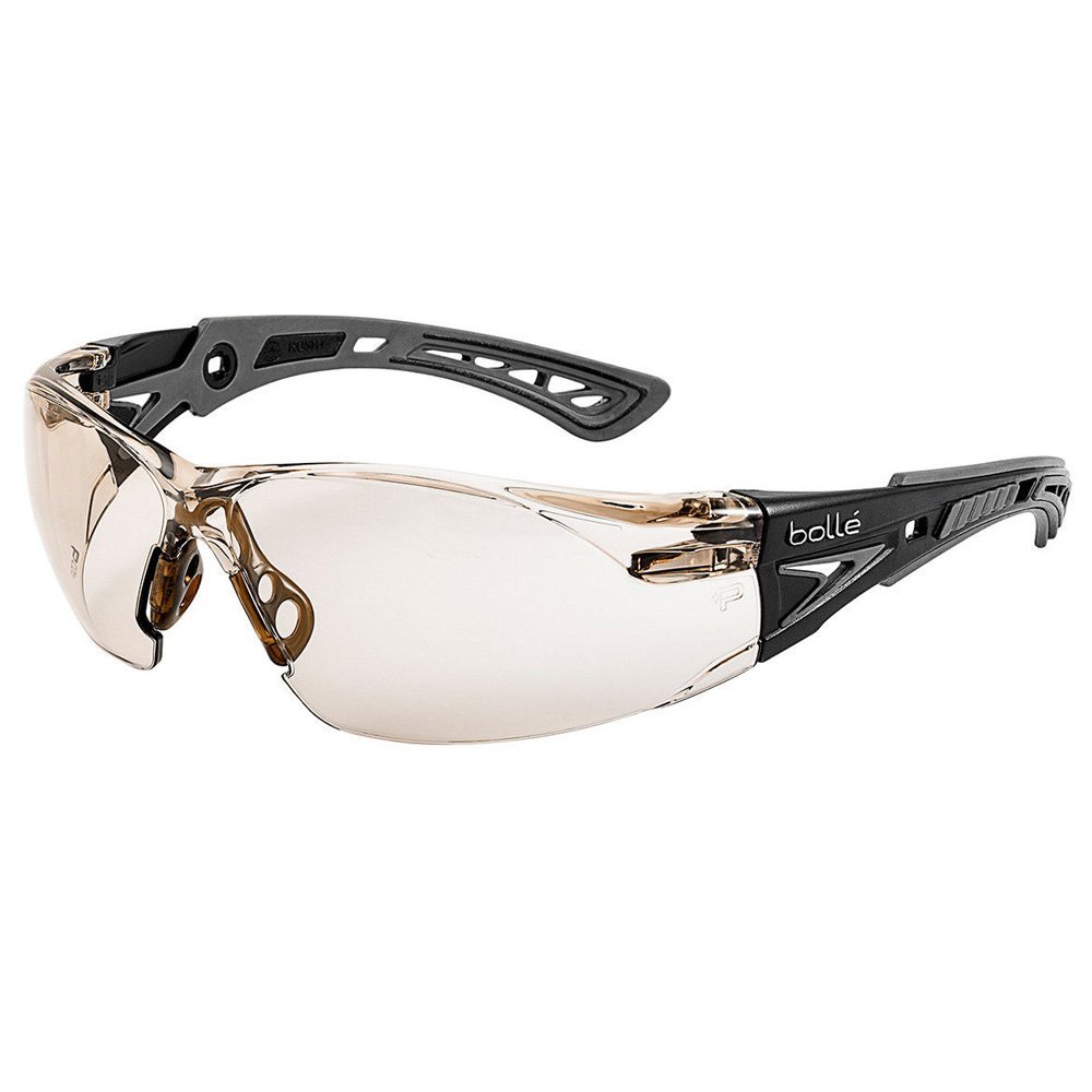 boll Safety 40209, Rush+ Safety Glasses Platinum, Black & Grey Frame, CSP Lenses