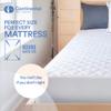 Continental Bedding Quilted Fitted Mattress Pad Protector 100% Cotton Top Soft Breathable Cover Light Polyester Fill Fits Mattresses Up to 18 Inch Deep view 3