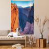 Ambesonne Americana Tapestry, Sunrise at Toroweap Point Grand Canyon National Park Scenery Picture, Wall Hanging for Bedroom Living Room Dorm Decor, 60" X 80", Orange view 2